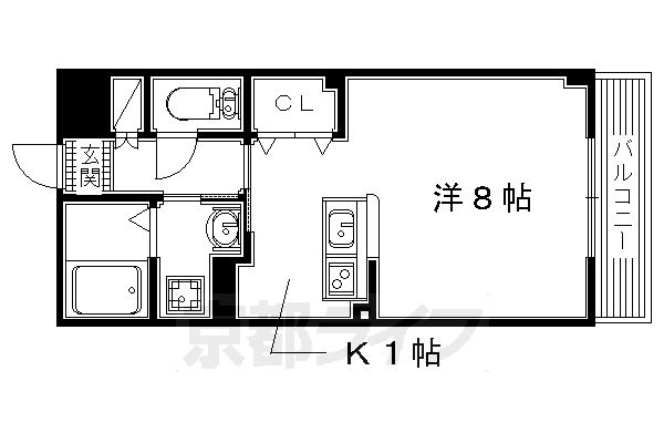 枚方市伊加賀西町のマンションの間取り