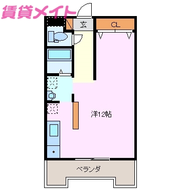 津市羽所町のマンションの間取り