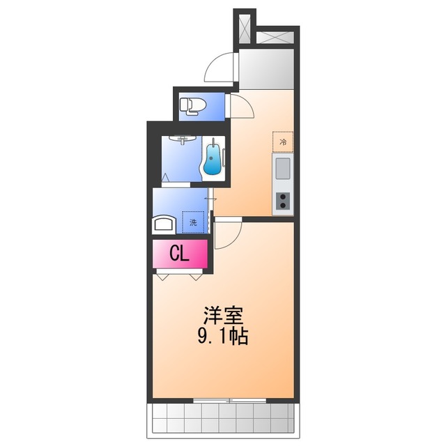 高石市綾園のアパートの間取り