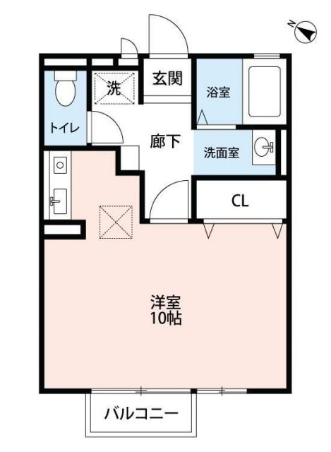 掛川市長谷のアパートの間取り