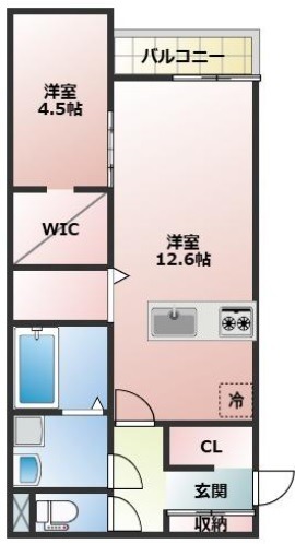 仮)玉島爪崎新築アパートの間取り