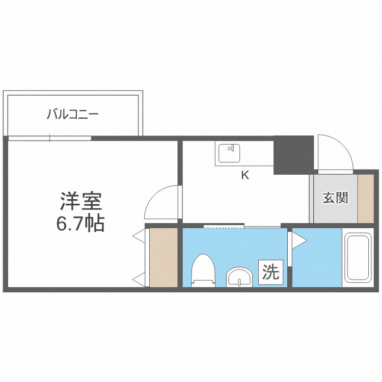 大阪市住之江区北島のマンションの間取り