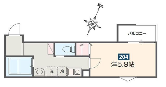 葛飾区高砂のアパートの間取り