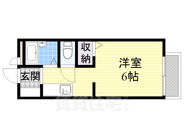 箕面市小野原東のアパートの間取り