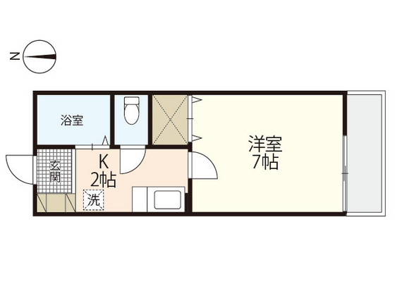 【広島市安佐南区伴東のアパートの間取り】