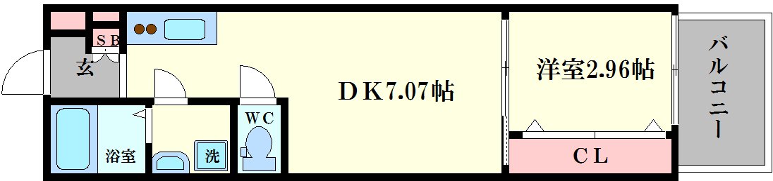 ドゥエリング大阪城北の間取り