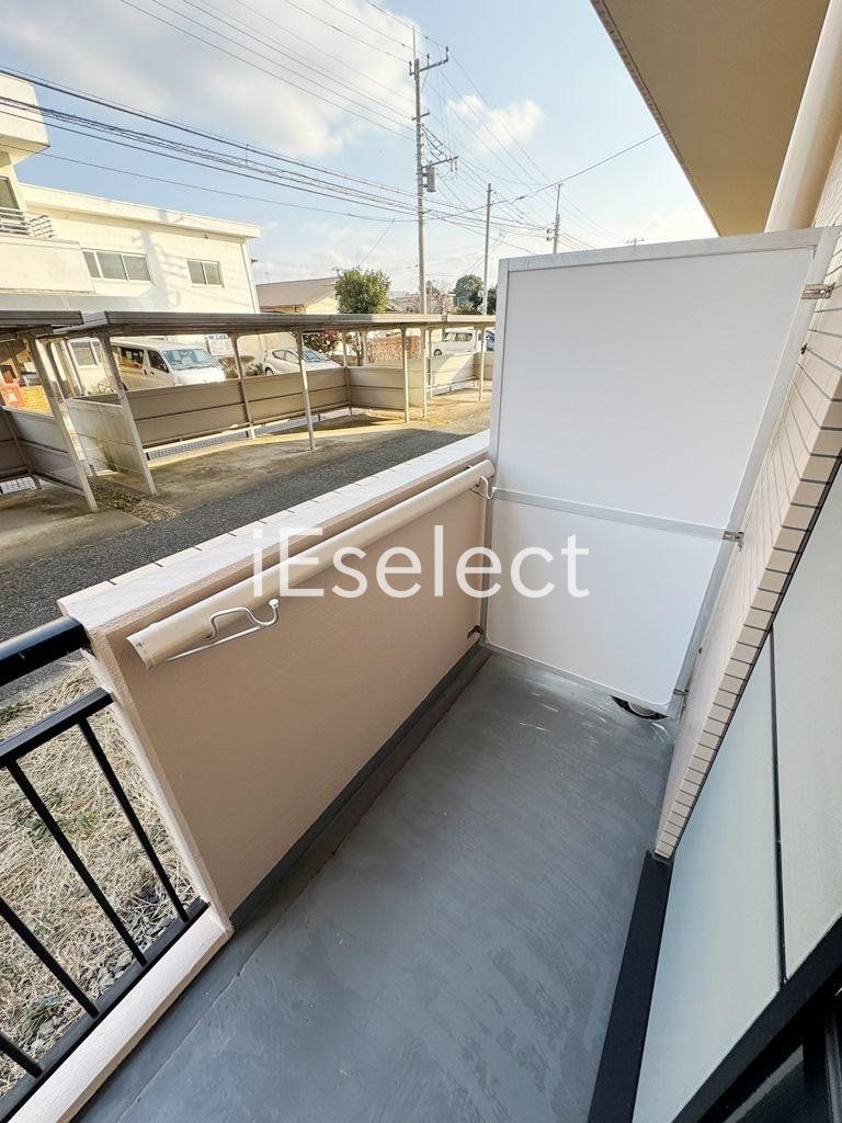 バルコニー　お洗濯物はこちらで