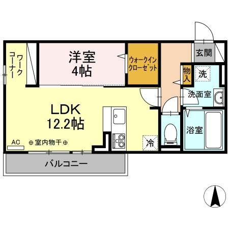 ナーブ屋島　A棟の間取り