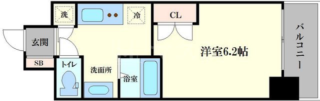 ジュネーゼ梅田北プラウディアの間取り