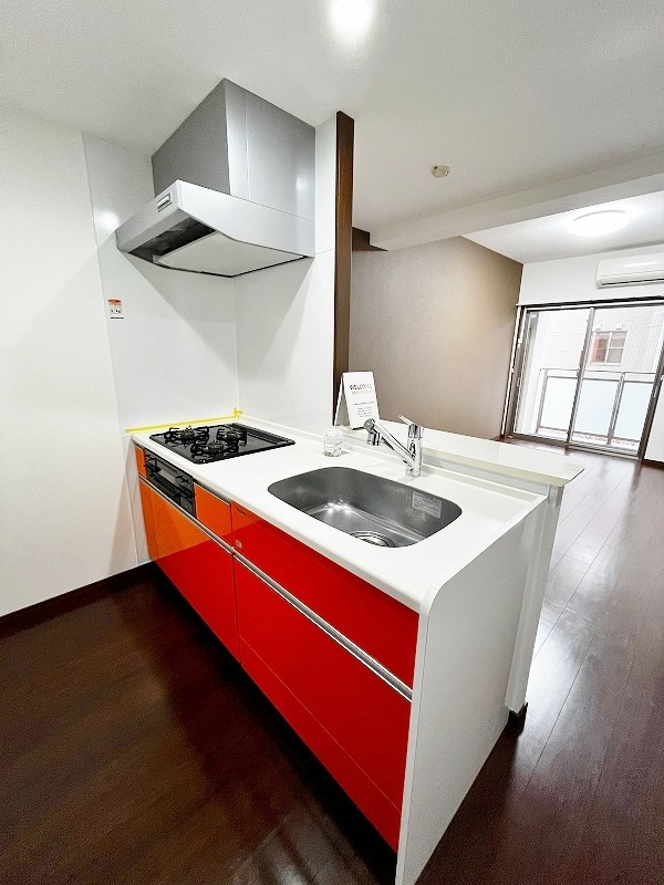 キッチン　★システムキッチングリル付き/3口コンロ★