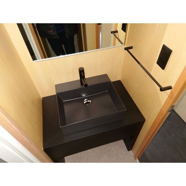 洗面設備　建築中の写真