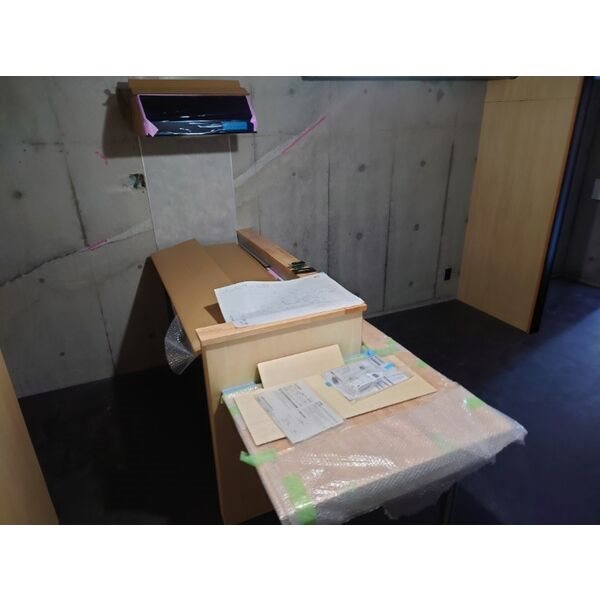 キッチン　建築中の写真