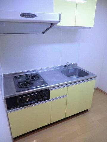 キッチン　２口ガスシステムキッチン