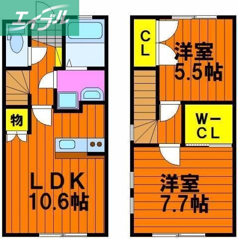 2LDK Apartment in Kita-ku, Okayama, Okayama — photo 2 of 3
