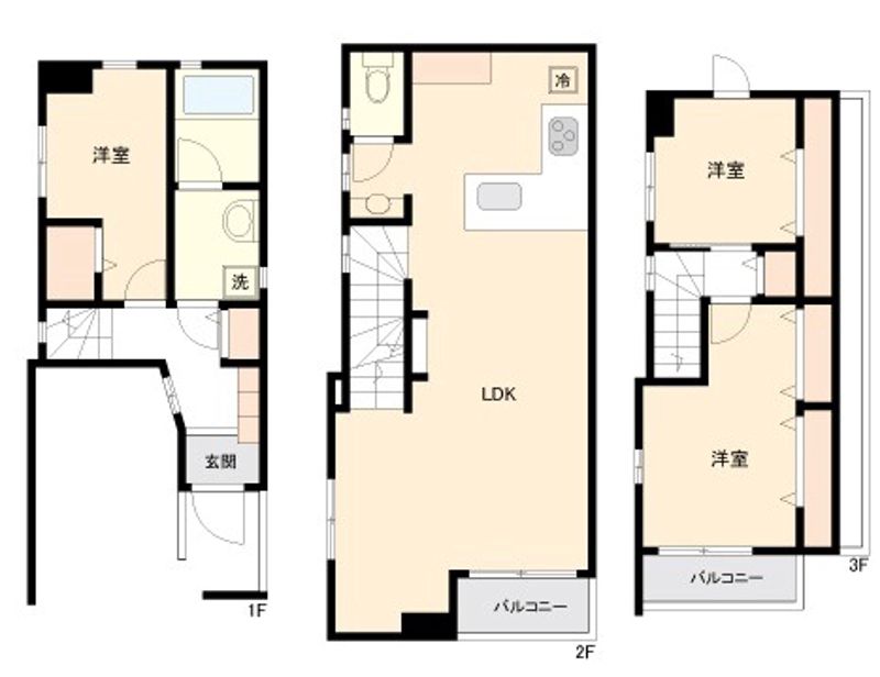 赤坂7丁目戸建の間取り写真