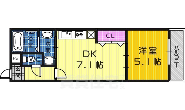 地下鉄御堂筋線 なかもず駅 徒歩7分 3階建 築15年の間取り写真