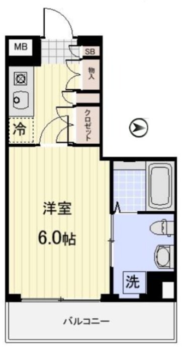 ＪＲ南武線 武蔵中原駅 徒歩7分 7階建 築19年の間取り写真