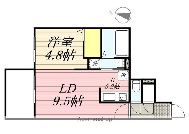 地下鉄南北線 北２４条駅 徒歩3分 4階建 築9年の間取り写真