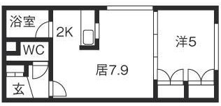 地下鉄東西線 琴似駅 徒歩6分 4階建 築31年の間取り写真