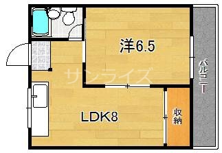 大阪市城東区永田のマンションの間取り