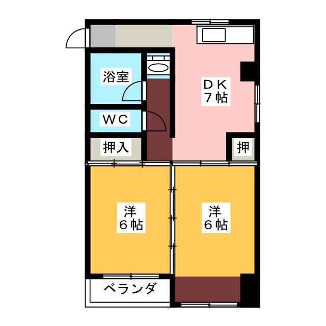 サンローヤル東山ＮＯ．１の間取り