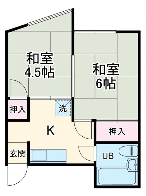 名古屋市西区新道のアパートの間取り