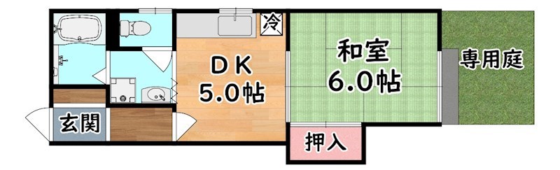 兵庫県神戸市灘区城内通４（アパート）の賃貸物件の間取り