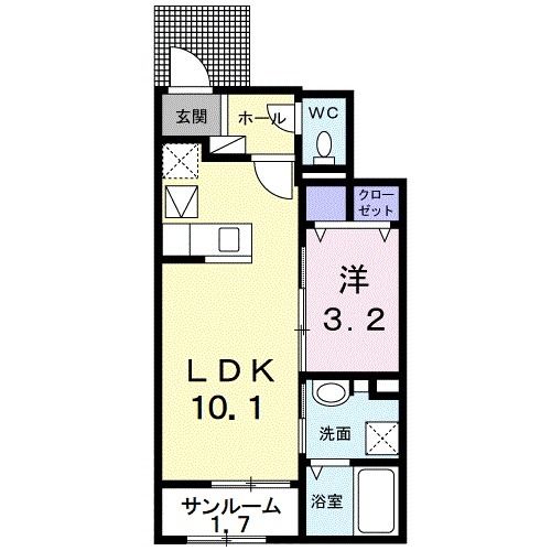 アヴィニヤ　アーリ　１９の間取り