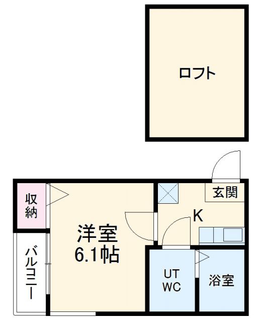 愛知県名古屋市熱田区六番１（アパート）の賃貸物件の間取り