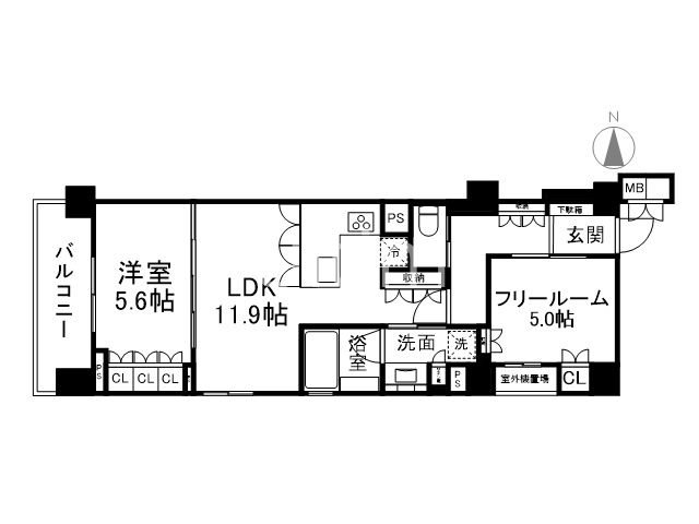 リーガル京都堀川中立売IIの間取り