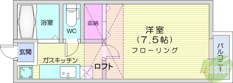 メゾンジュネスの間取り