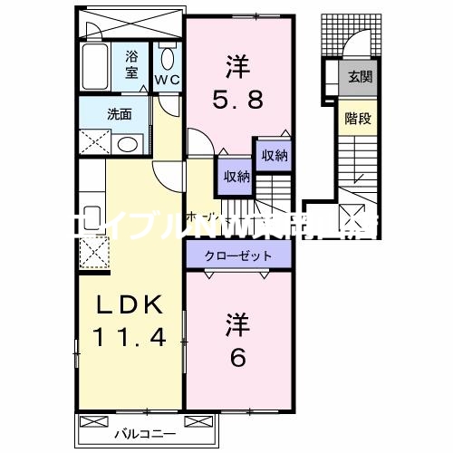 グランツ　Ａの間取り