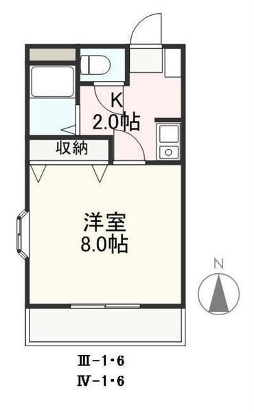 高松市由良町のアパートの間取り