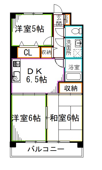 杉並区今川のマンションの間取り