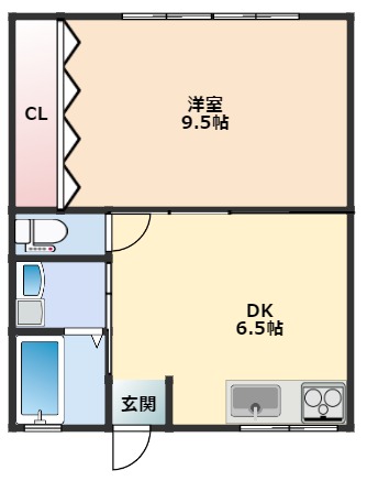 コーポハツシマの間取り