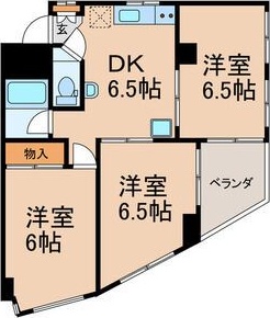 千葉市中央区南町のマンションの間取り