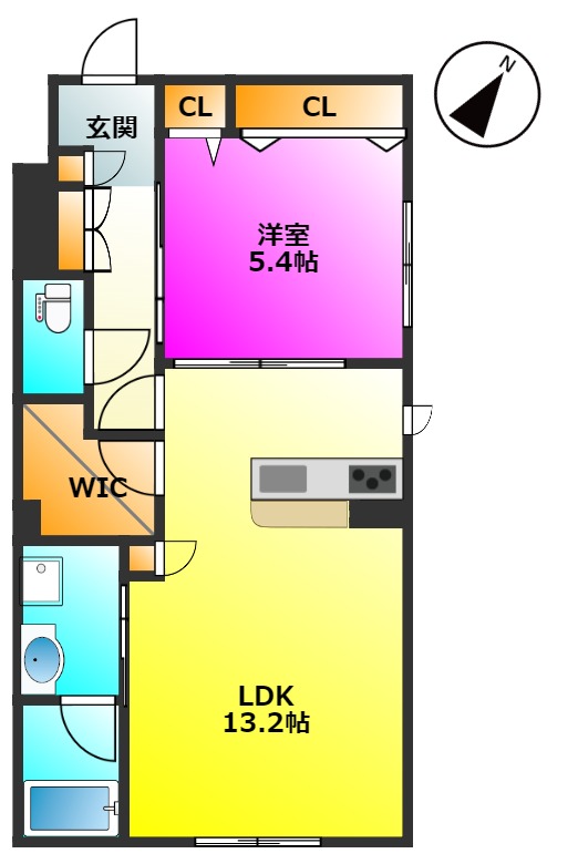 S-room曰佐　Aの間取り