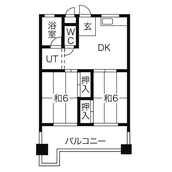 コーポ香流橋の間取り