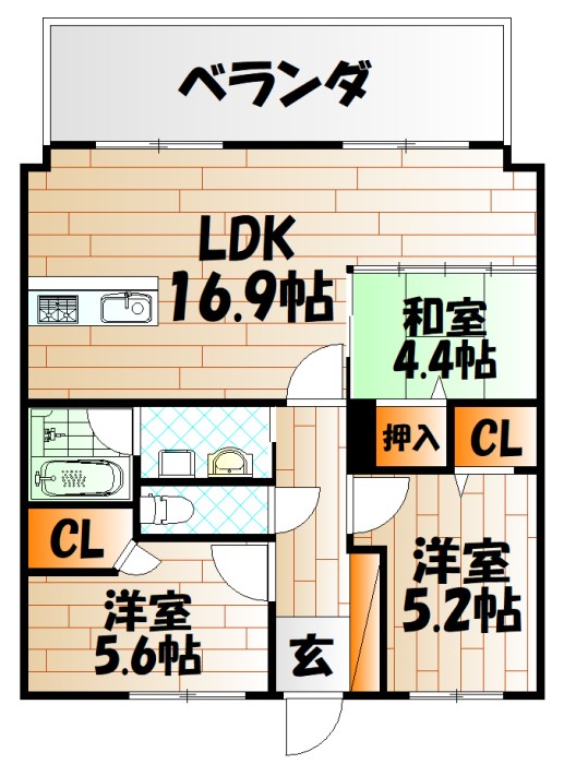 サンパーク中井の間取り