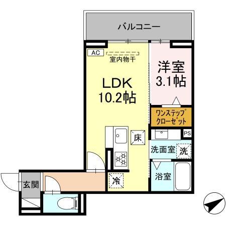 Rue加納本町の間取り