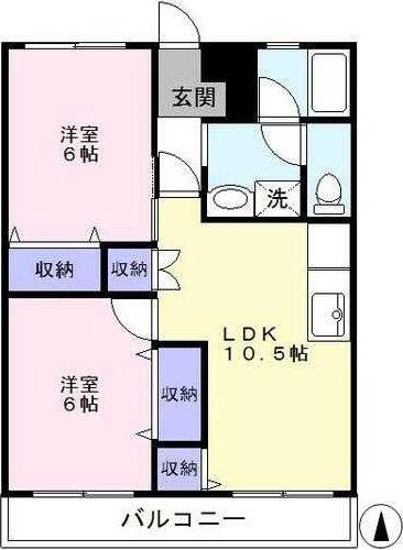 松戸市三ケ月のマンションの間取り