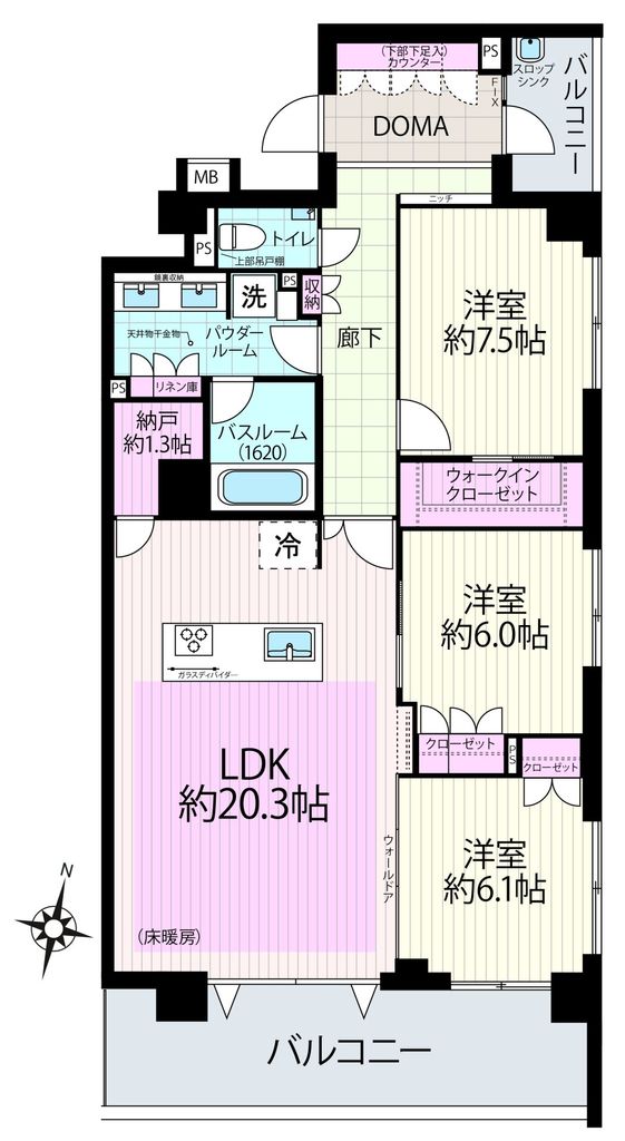 Nisshin Grandpalace 茅ヶ崎東海岸の間取り