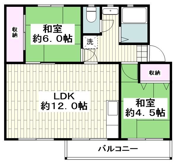 横浜市旭区左近山のマンションの間取り