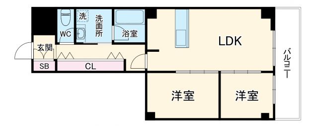 リブウッド大阪城の間取り