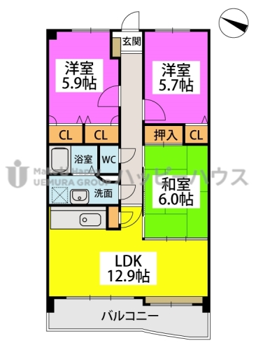 【エンデバー武蔵の間取り】