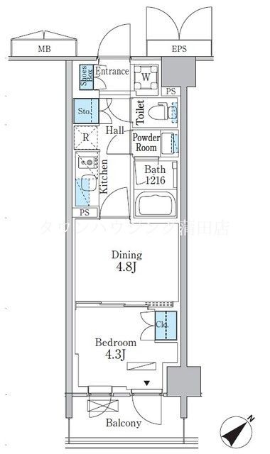 品川区南大井のマンションの間取り