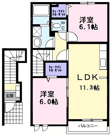 ハーモニー６の間取り