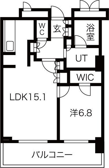 大阪市住之江区南港北のマンションの間取り