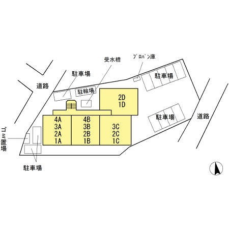 【東海市高横須賀町のマンションの駐車場】