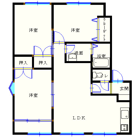 メイユール奥野BB棟の間取り